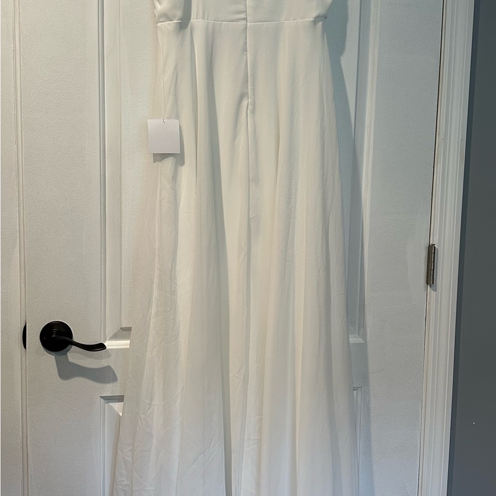 Lulu's Strapless Cream Gown - Picture 6 of 6